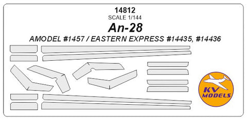 KV Models 14812 1/144 Antonov An-28 (AMODEL #1457 / EASTERN EXPRESS #14435, #14436) (For EASTERN EXPRESS / AMODEL)