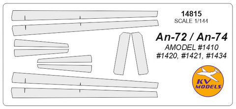 KV Models 14815 1/144 Antonov An-72 / An-74 (AMODEL #1410, #1420, #1421, #1434) (For AMODEL)