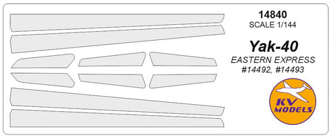 KV Models 14840 1/144 Yak-40 (EASTERN EXPRESS #14492, #14493) (For EASTERN EXPRESS)
