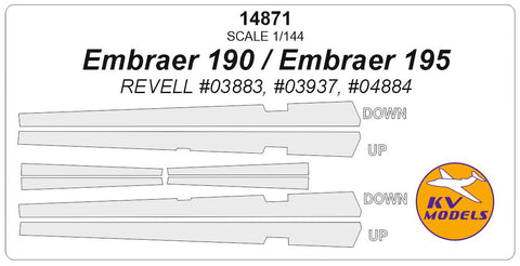 KV Models 14871 1/144 Embraer 190 / 195 (REVELL #03937, #03883, #04884) (For Revell)