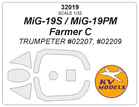 KV Models 32019 1/32 MiG-19C / MiG-19PM Farmer C (TRUMPETER #02207, #02209) (For Trumpeter)