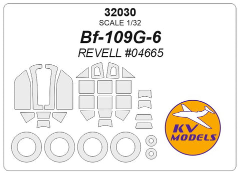 KV Models 32030 1/32 Bf-109G-6 (REVELL #04665) + wheels masks (For Revell)