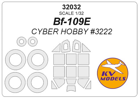 KV Models 32032 1/32 Bf-109E (Cyber Hobby #3222) + wheels masks (For DRAGON)