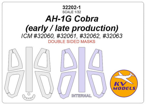 KV Models 32202-1 1/32 AH-1G Cobra (early / late production) - (ICM #32060, #32061, #32062, #32063) - (Double sided) (For ICM)