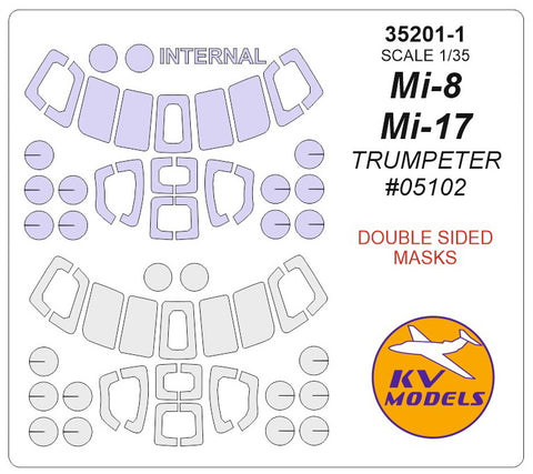 KV Models 35201-1 1/35 Mi-8 / Mi-17 (TRUMPETER #05102) - (Double sided) + wheels masks (For Trumpeter)