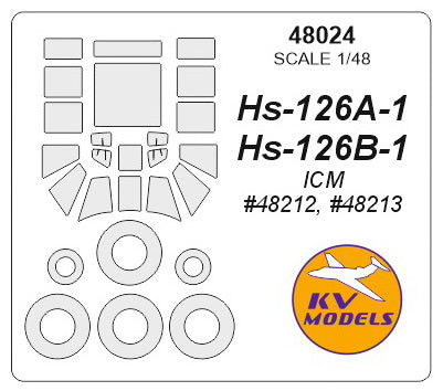 KV Models 48024 1/48 Hs-126A-1 / Hs-126B-1 (ICM #48212, #48213) + wheels masks (For ICM)