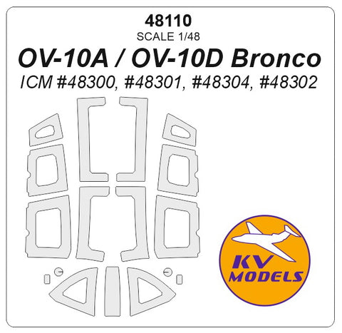 KV Models 48110 1/48 OV-10A / OV-10D Bronco (ICM #48300, #48301, #48304, #48302) + wheels masks (For ICM)