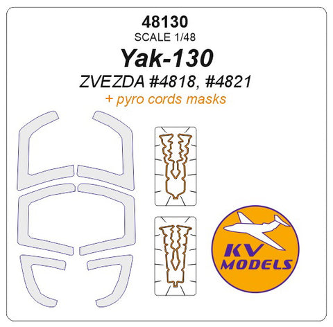KV Models 48130 1/48 Yak-130 (ZVEZDA #4821) + wheels masks (For ZVEZDA)