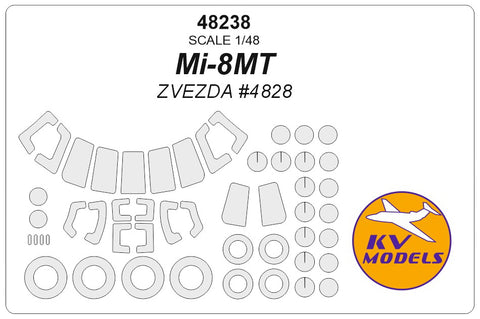 KV Models 48238 1/48 Mi-8MT (ZVEZDA #4828) + wheels masks (For ZVEZDA)