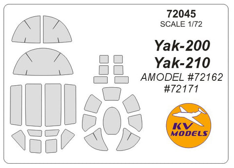 KV Models 72045 1/72 Yak-200 / Yak-210  (AMODEL #72162, #72171) (For AMODEL)