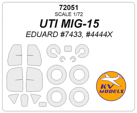 KV Models 72051 1/72 UTI MIG-15 (EDUARD #7433, #4444X) + wheels masks (For Eduard)