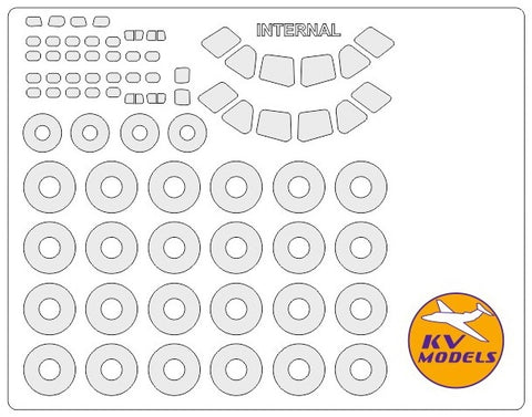 KV Models 72137-1 1/72  AIRBUS A400M “Grizzly” (REVELL #03929, #04800) - Double sided + wheels masks (For Revell )
