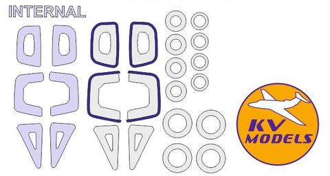 KV Models 72840-1 1/72 Convair F-106A Delta Dart Interceptor (MENG # DS-006) - (double sided) + wheels masks (For Meng)