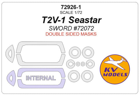 KV Models 72926-1 1/72 T2V-1 Seastar (SWORD #72072) - (Double sided) + wheels masks (For SWORD)