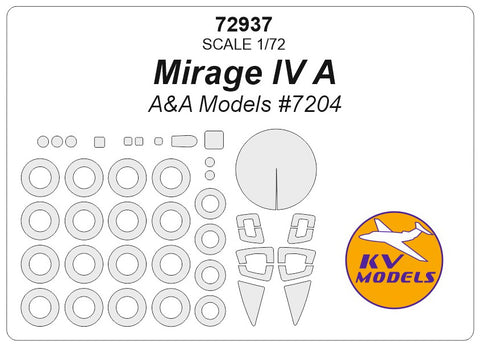 KV Models 72937 1/72  Mirage IV A (A&A Models #7204) + wheels masks (For A&A Models)