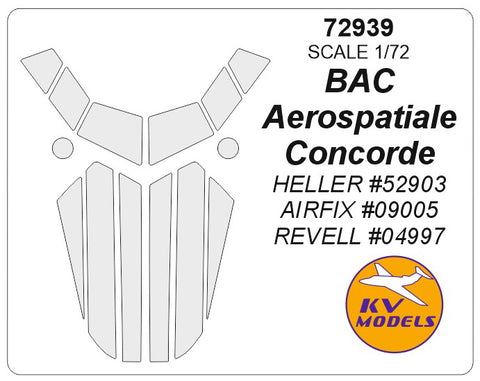 KV Models 72939 1/72  BAC/Aerospatiale Concorde (HELLER #52903 / AIRFIX #09005 / REVELL #04997) (For HELLER / AIRFIX / REVELL)