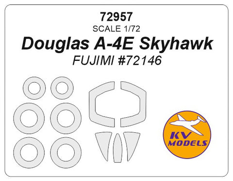 KV Models 72957 1/72 Douglas A-4E Skyhawk (Fujimi #72146) + wheels masks (For FUJIMI)