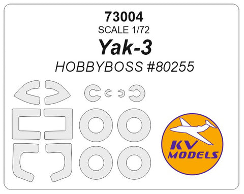 KV Models 73004 1/72 Yak-3 (HOBBYBOSS #80255) + wheels masks (For HOBBYBOSS)
