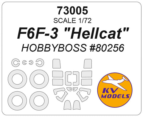 KV Models 73005 1/72 F6F-3 "Hellcat" (HOBBYBOSS #80256) + wheels masks (For HOBBYBOSS)
