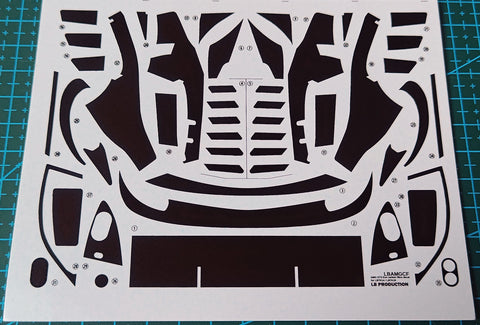 LB Production LBAMGCF 1/24 Mercedes AMG GT3 Carbon Fibre decal (For LBTK14 & LBTK15)