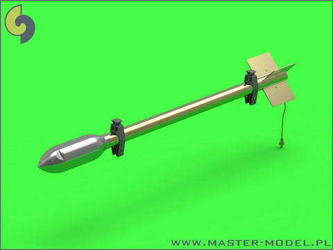 MASTER AM-24-011 1/24 British 3in Rocket RP-3 with 60LB SAP heads (8pcs) – for early Mk I rail – used on Typhoon, Mosquito, Beaufighter, Hurricane etc.