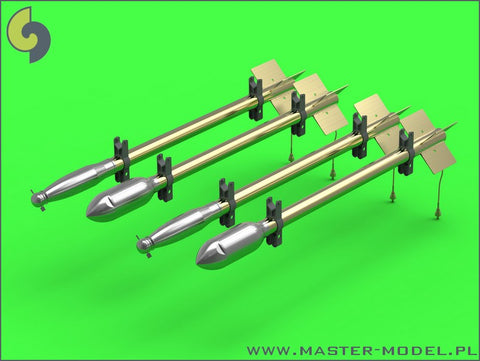 MASTER AM-24-013 1/24 Additional types of warheads for British RP-3 Rocket (60LB F, 25LB SAP, 25LB AP) – to use with set AM-24-011 and AM-24-012