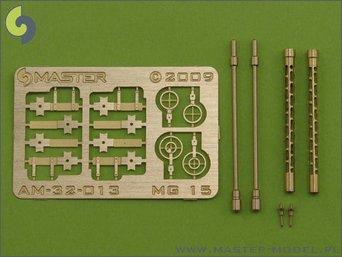 MASTER AM-32-013 1/32 German aircraft machine gun MG 15 - turned barrels and etched sights (2pcs)