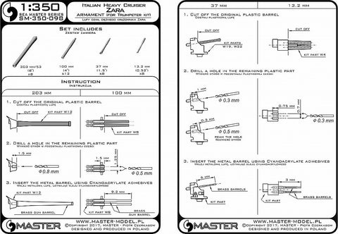 MASTER AM-32-072 1/32 Shenyang J-6/F-6 - gun barrels set, & Pitot Tube
