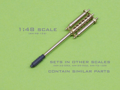MASTER AM-32-092 1/32 AH-64 Apache - M230 Chain Gun barrel (30mm), Pitot Tubes and tail antenna (resin, PE and turned parts)