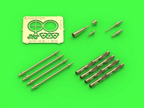 MASTER AM-32-120 1/32 PZL P.11c  - details set - wz. 33 machine gun barrels, gunsight and Venturi Tube (for IBG model)