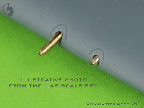 MASTER AM-32-125 1/32 F4F-3 Wildcat EARLY (pre-war) - .50 Browning gun barrels with oblong holes & early Pitot Tube