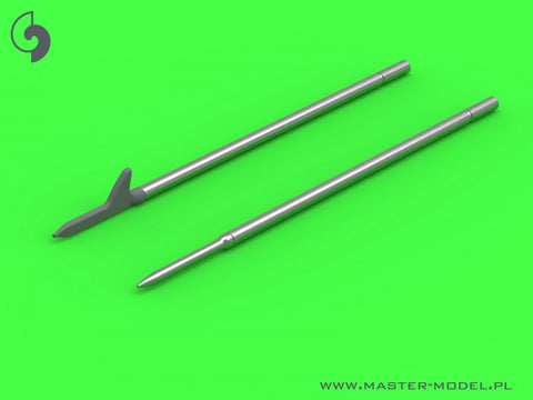 MASTER AM-32-126 1/32 F4F-3 Wildcat LATE - .50 Browning gun barrels with round holes & Pitot Tube (two options)