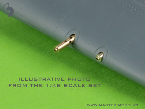 MASTER AM-32-126 1/32 F4F-3 Wildcat LATE - .50 Browning gun barrels with round holes & Pitot Tube (two options)