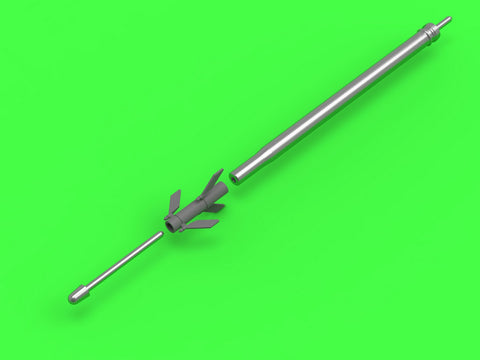 MASTER AM-35-003 1/35 Mi-24 (Hind D/E) - JakB-12.7 machine gun barrel and DUAS probe (metal and resin parts)