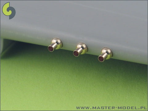 MASTER AM-48-025 1/48 P-40 E - N fairings with blast tubes for .50cal Browning (6pcs)
