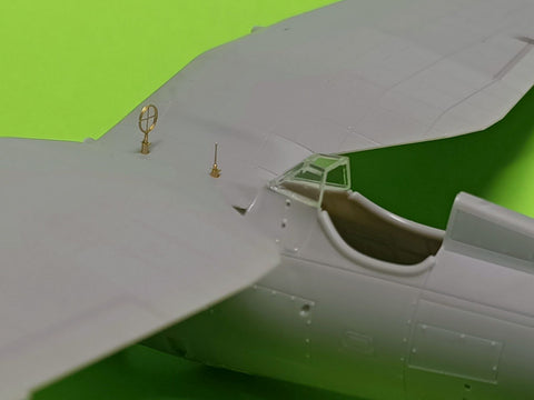 MASTER AM-48-160 1/48 PZL P11c  - details set - wz. 33 machine gun barrels, gunsight and Venturi Tube
