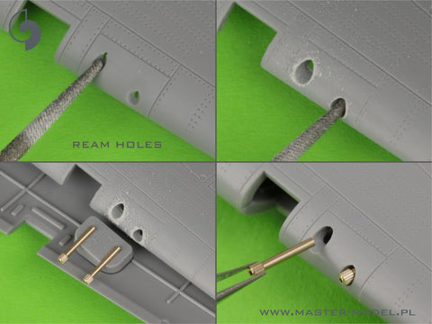 MASTER AM-48-172 1/48 Hawker Hurricane Mk.IIb - Browning .303 cal barrel tips & bead sight mount