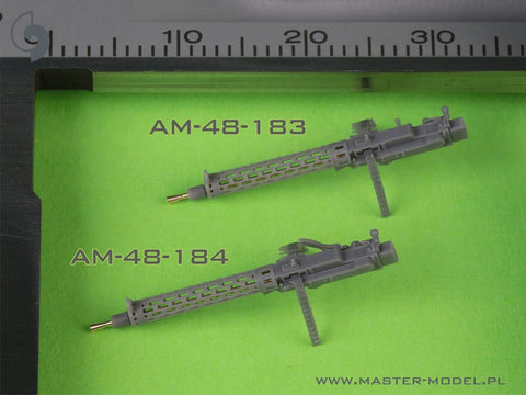 MASTER AM-48-183 1/48 German WW I machine gun Spandau LMG 08/15 (2 pcs) - with SHORT charging handle - complete guns incl. 3D resin & brass parts