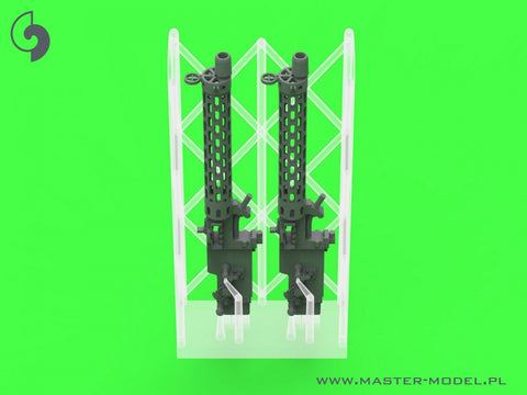 MASTER AM-48-183 1/48 German WW I machine gun Spandau LMG 08/15 (2 pcs) - with SHORT charging handle - complete guns incl. 3D resin & brass parts