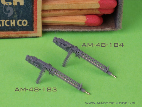 MASTER AM-48-184 1/48 German WW I machine gun Spandau LMG 08/15 (2 pcs) - with LONG charging handle - complete guns incl. 3D resin & brass parts