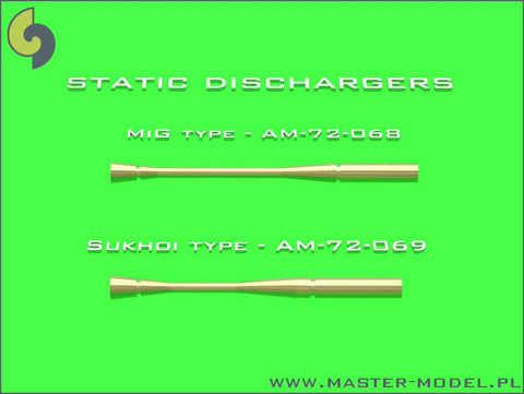 MASTER AM-72-068 1/72 Static dischargers - type used on MiG jets (14psc)