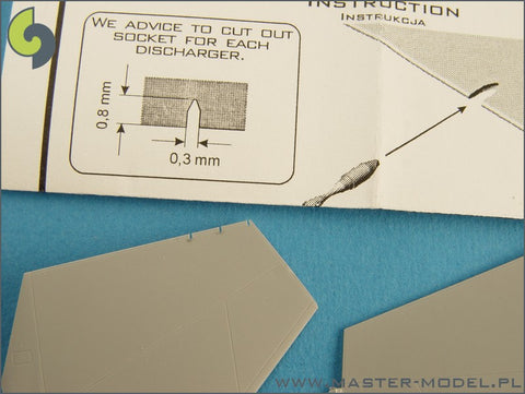 MASTER AM-72-093 1/72 Static dischargers  - type used on modern Sukhoi jets (Su-27, Su-30, Su-33, Su-34 and other)  (12pcs+2spare)