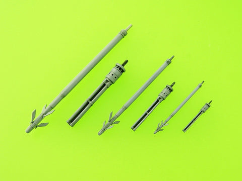 MASTER AM-72-110 1/72 Mi-24 (Hind D/E) - JakB-12.7 machine gun barrel and DUAS probe (metal and resin parts)