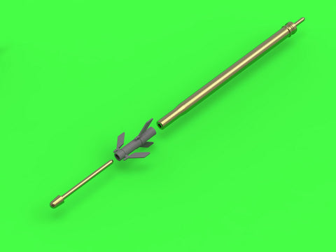 MASTER AM-72-110 1/72 Mi-24 (Hind D/E) - JakB-12.7 machine gun barrel and DUAS probe (metal and resin parts)