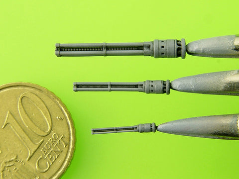 MASTER AM-72-110 1/72 Mi-24 (Hind D/E) - JakB-12.7 machine gun barrel and DUAS probe (metal and resin parts)