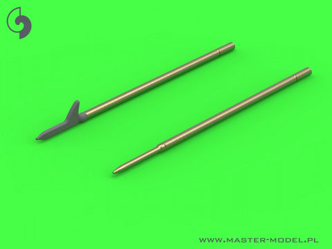 MASTER AM-72-155 1/72 F4F-3 Wildcat LATE - .50 Browning gun barrels with round holes & Pitot Tube (two options)