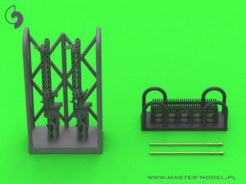 MASTER AM-72-169 1/72 German WW I machine gun Spandau LMG 08/15 (2 pcs) - with SHORT charging handle - complete guns incl. 3D resin & brass parts