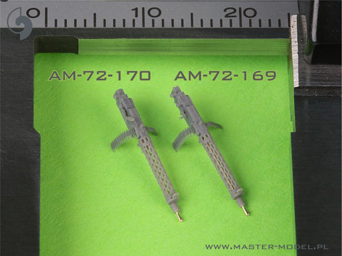 MASTER AM-72-169 1/72 German WW I machine gun Spandau LMG 08/15 (2 pcs) - with SHORT charging handle - complete guns incl. 3D resin & brass parts