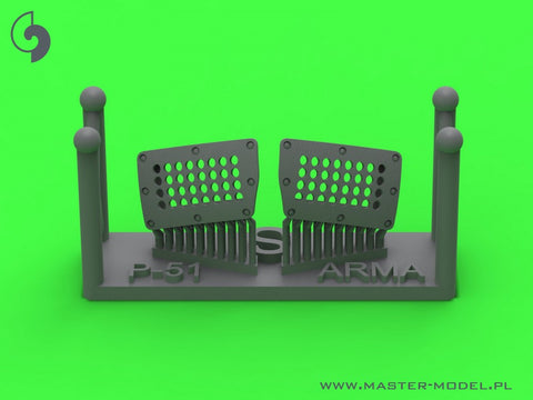 MASTER AM-72-171 1/72 P-51 Mustang - carburator air filter cover - standard holed type (for Arma Hobby)