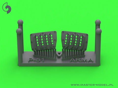 MASTER AM-72-172 1/72 P-51 Mustang - carburator air filter cover - RAF louvred type - version A (for Arma Hobby)